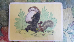 THANK YOU, BEAR! By Golubev  - USSR Postcard 1967 Mushroom Champignon - Champignons