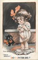 Themes Div-ref Y322- Illustrateurs - Illustrateur Fred Spurgin - Enfants - Fillette Et Chat - Carte Bon Etat  - - Spurgin, Fred