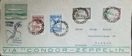 O) 1932 ARGENTINA, VIA CONDOR ZEPPELIN - OCTUBRE- SERVICIO AEREO TRANSATLANTICO.CONDOR ON MOUNTAIN CRAG SCT C11 50c - EA - Lettres & Documents