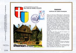 (Tirage 5000 Ex) "  TOUR DE FRANCE / LES ETAPES / THONON " Sur Feuillet CEF Spécial. Parfait état - Ciclismo