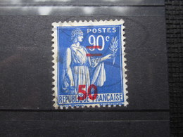 VEND BEAU TIMBRE DE FRANCE N° 482 , SURCHARGE DECALEE !!! (a) - Usati