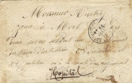 14-1-71 - Enveloppe D'Entraigues-s-Truyère ( Aveyron ) Pour Un Militaire à Niort ( Deux Sèvres ) - Krieg 1870