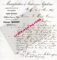 16 - RUFFEC- RARE LETTRE MANUSCRITE SIGNEE CONSTANT MAGNANT- MANUFACTURE FEUTRE POUR PAPETERIE-DABRIQUE CHANDELLES-1887 - Stamperia & Cartoleria