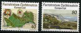 Liechtenstein - 1977 - Carte Du Liechtenstein - Vue De Vaduz - Neufs - 1977
