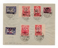 !!! PRIX FIXE : SYRIE, ENTIER POSTAL EN 1 + COMPLTS AFFRANCH CACHETS AINTAB DE 1921 - Brieven En Documenten