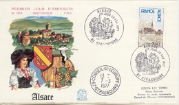 Alsace 1° Jour  Conseil De L’Europe  7  Mars 1977 - 1966