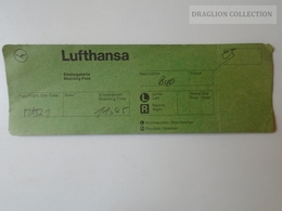 ZA101.15   Airplane - LUFTHANSA Airline  - Boarding Pass MA521 - Cartes D'embarquement