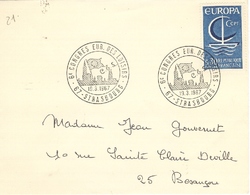 Enveloppe  6° Congrès Européen Des Loisirs  Strasbourg  19  Mars 1967 - 1966