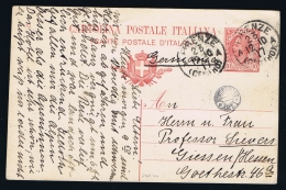 Italy Postcard Mi P41 1917  Firenze -> Giessen With Cancel KINDERPOST / CHILDRENS MAIL  RRR - Interi Postali