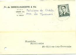 Ets. De Groeve-Marcotte & Fils - Fabrique De Châles à Leuze - 1959 - Textile & Clothing