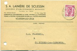 SA Lainière De Sclessin, Anc. Ets. Begasse - 1945 - Textile & Vestimentaire