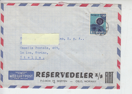 NORVEGIA  1968 - Unificato 510 - Europa - Lettera Per Italia - Cartas & Documentos