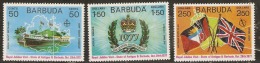 Barbuda 1977 SG  345-7  Jubilee Visit   Unmounted Mint - Barbuda (...-1981)