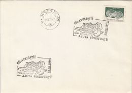 73461- PHILATELISTS HELPING FLOOD VICTIMS SPECIAL POSTMARK ON COVER, POTTERY STAMPS, 1991, ROMANIA - Cartas & Documentos