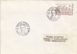 73462- ANTON BACALBASA, MOFTUL ROMAN NEWSPAPER SPECIAL POSTMARK ON COVER, LIBRARY STAMPS, 1993, ROMANIA - Brieven En Documenten