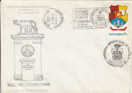 73465- CLUJ NAPOCA PHILATELIC EXHIBITION, THE SHE WOLF STATUE, SPECIAL COVER, 1981, ROMANIA - Briefe U. Dokumente