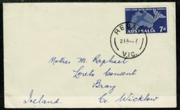 Ref 1232 - 1957 Cover - Redan Victoria Australia 7d Rate To Bray County Wicklow Ireland - Flying Doctor Stamp - Brieven En Documenten