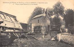 27-BERNAY- DERAILLEMENT DE L'EXPRESS DE CHERBOURG EN GARE DE BERNAY -WAGON PROJETE BLD DU BAS-BOUFFEY - Bernay