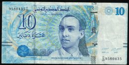 Billet De Banque Banknote 10 Dinars Abou El Kacem Chebbi - Tunisie