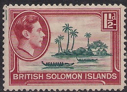 British Solomon Islands 1939 - 51 KGV1 1 1/2d Artificial Islands MM SG 62 ( H1466 ) - Salomonseilanden (...-1978)