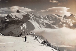 Brunnihütte Mit Titlis - Mit Skifahrer - Other & Unclassified