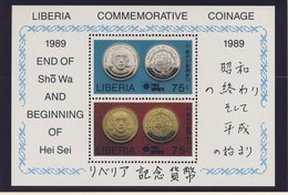 LIBERIA 1989  BLOC MONNAIES YVERT N°B119 NEUF MNH** - Monete