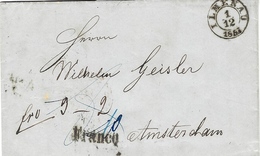 1857- Thuringe - Letter From ILNENAU   To Amsterdam  ' FRANCO " - Autres & Non Classés
