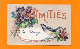 CPA De 1919 - 68 - CERNAY - AMITIES - OISEAU - FLEURS - Cernay