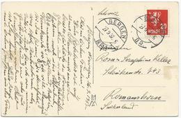 CARTE POSTALE 1937 POUR LA SUISSE - Lettres & Documents