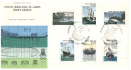 (80) Australian FDC Cover - Cocos Keeling Islands - Ships (2 Covers) 1976 - Kokosinseln (Keeling Islands)