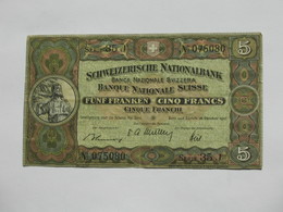 Assez RARE  !!!   5 Frs Suisse 1947 - Banque National SUISSE   **** EN ACHAT IMMEDIAT **** - Switzerland