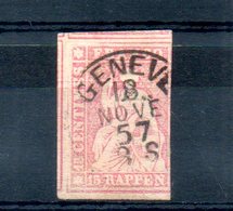 Suisse. Helvetia Assise. 15 R Rose. 2eme Choix - Used Stamps