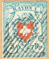 1851 RAYON I. TIMBRE OBLITERE C/.S.B.K. Nr:17II. Y&TELLIER Nr:20. MICHEL Nr:9II. - 1843-1852 Federal & Cantonal Stamps