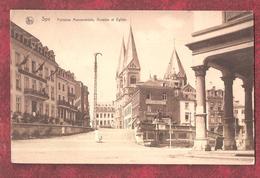 SPA FONTAINE MONUMENTALE, ARCADES ET EGLISE Used With Stamp - Spa