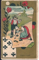 Chromos Chocolat Révillon Cartes à Jouer "Sept De Trèfle Argent Trouvé" - Revillon