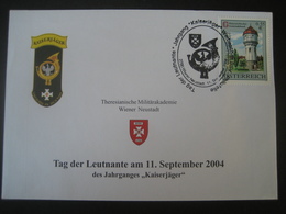 Österreich 2004- Wiener Neustadt, Beleg Der Leutnante Jahrgang Kaiserjäger Mit SStp. - Brieven En Documenten