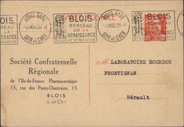 Entier CP Marianne Gandon 12 F Orange Ct Chamois Storch L1 Repiquage Commercial Sté Confraternelle Régionale Blois - Cartes Postales Repiquages (avant 1995)