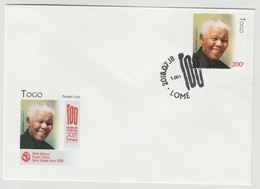 Togo 2018 Mi. ? Stamp FDC First Day Cover 1er Jour Joint Issue PAN African Postal Union Nelson Mandela Madiba 100 Years - Emissions Communes