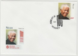 Niger 2018 Mi. ? Stamp FDC First Day Cover 1er Jour Joint Issue PAN African Postal Union Nelson Mandela Madiba 100 Years - Niger (1960-...)