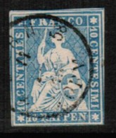 SWITZERLAND  Scott # 26 VF USED IMPERFORATE (Stamp Scan # 421) - Oblitérés