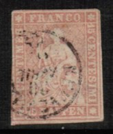 SWITZERLAND  Scott # 28 F-VF USED IMPERFORATE (Stamp Scan # 421) - Gebraucht