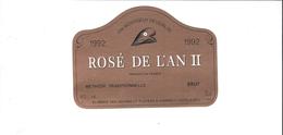 ROSE DE L AN II   1992  ELABORE PAR HERARD ET FLUTEAU A CHARREY COTE D OR   ****   RARE  A  SAISIR ***** - Vino Rosato