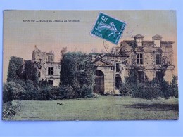 C.P.A. Couleur Toilée : 64 BIDACHE : Ruines Du Château De Gramont, Timbre En 1910 - Bidache