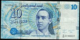Billet De Banque Banknote 10 Dinars Abou El Kacem Chebbi - Tunisia