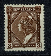 Ref 1234 - 1936 New Zealand 3d KGV Mint Stamp - SG 582 Perf 14 X 13.5 Cat £35+ - Unused Stamps