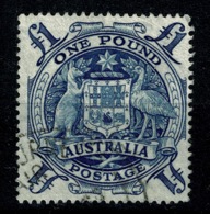 Ref 1234 - Australia 1946 Stamp SG 224c - £1 Arms Good Used - Oblitérés