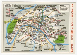 {79819} 75 Paris Plan Du Métropolitain , Carte - Cartes Géographiques