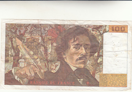 Cent Francs, Banque De France Banconota 1984 Pieghe Ma Integra - 100 F 1978-1995 ''Delacroix''
