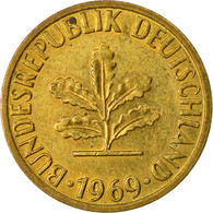 Monnaie, République Fédérale Allemande, 5 Pfennig, 1969, Karlsruhe, TB, Brass - 5 Pfennig