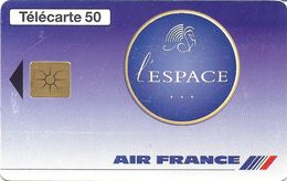 TÉLÉCARTE PHONECARD EN 1259 AIR FRANCE L'ESPACE TEMPS TRANSPORT AVION - Telefoonkaarten Voor Particulieren